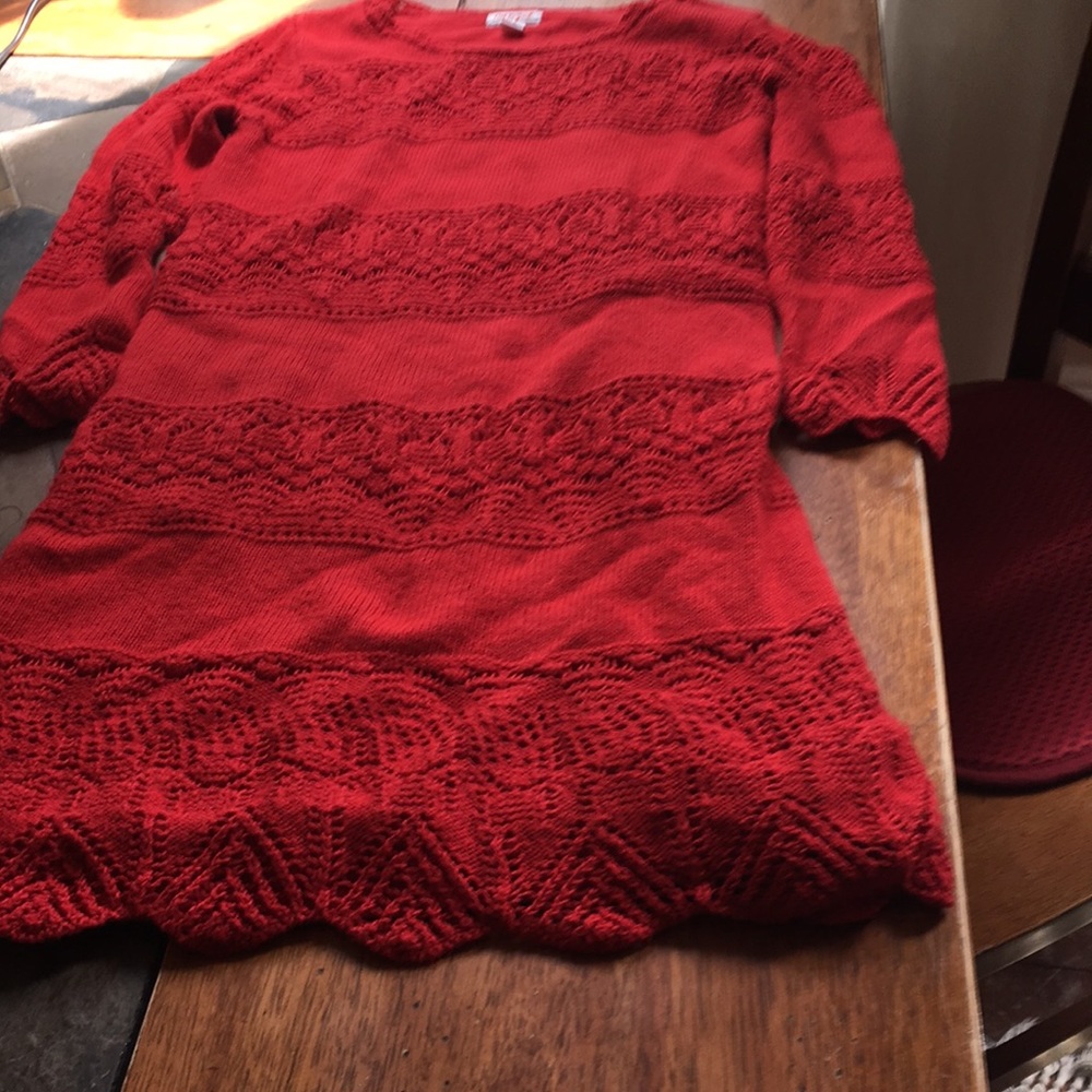 Red sweater dress 14/16